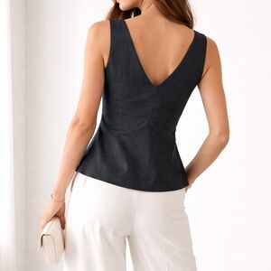 New Banana Republic Factory Women's Sleeveless Linen Blend Top Size 4